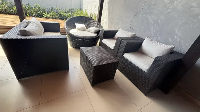Conjunto móveis Rattan 5 peças