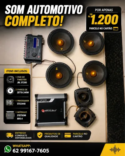 Som automotivo completo 