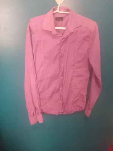 Camisa social lilás Zara slim fit