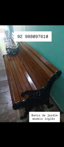 Banco de jardim modelo inglês