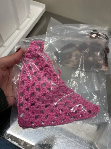 Bandana de crochê pra pet