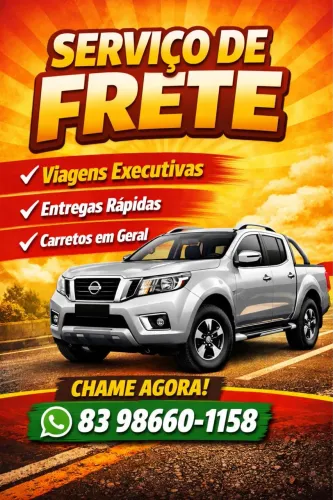 Fretes e viagens João Pessoa, Pernambuco, Natal