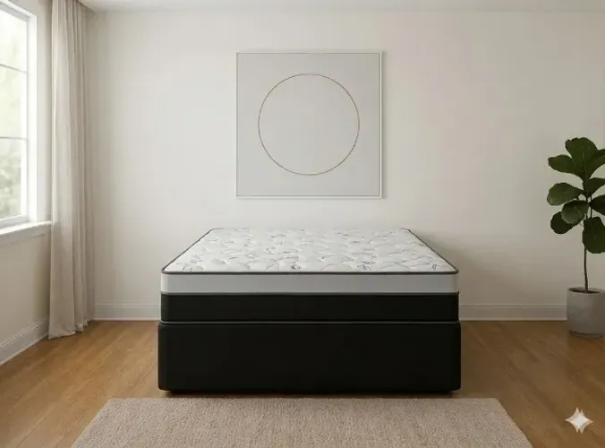 Conjunto Base com Colchão Casal de Molas Ensacadas - Prime Light Novo!