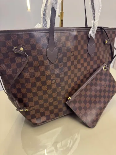 Bolsa Louis Vuitton Neverfull MM Monograma Carteira Removível Inclusa