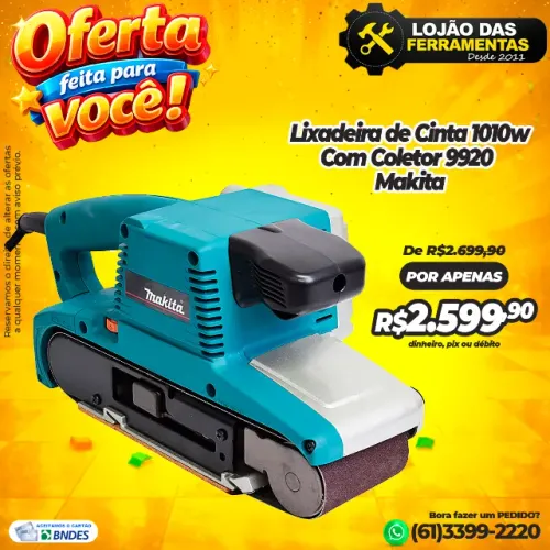Lixadeira de Cinta 1010w Com Coletor 9920 Makita