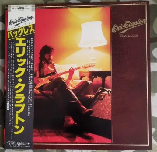 LP Vinil Eric Clapton Backless com OBI e Encarte NM/EX Importado Japão