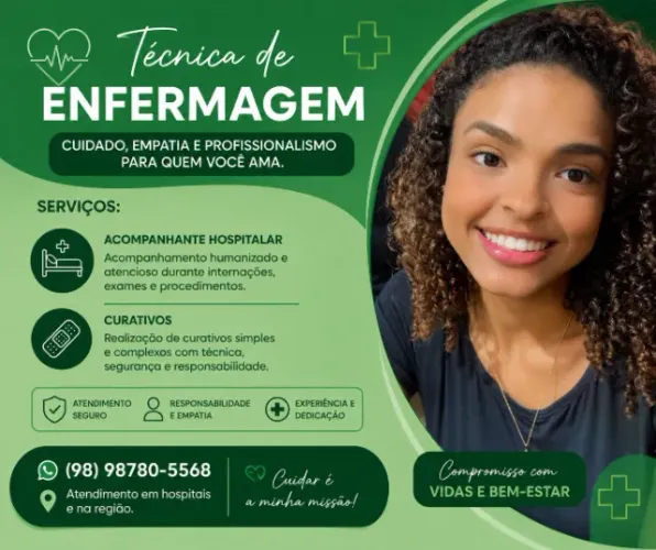 Acompanhante Hospitalar e Serviços de enfermagem a Domicílio 