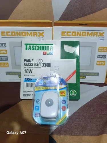 Kit iluminação 3 lâmpada Led 18w + 1 sensor de presença