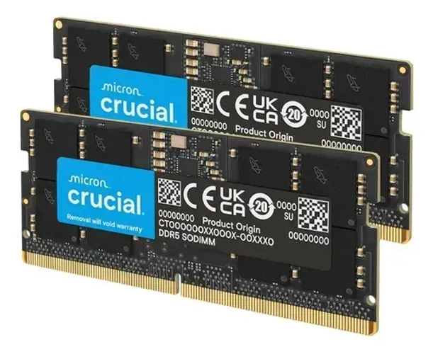 Memória Crucial 32GB DDR5 5600MHz novas 2x16
