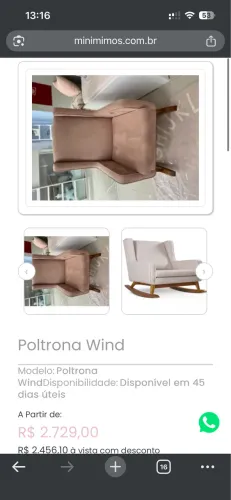 Poltrona de amamentação Wind abstrattro