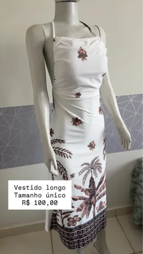 Vestido longo tamanho único