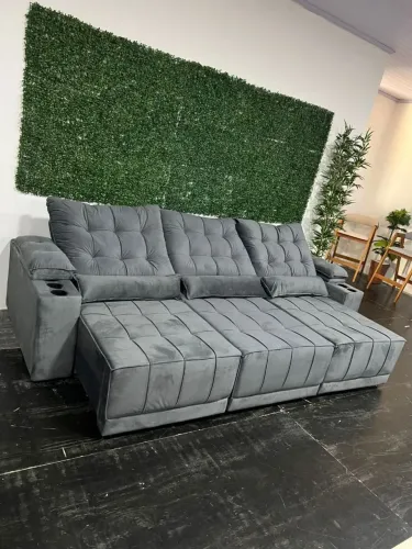 Sofá retrátil e reclinável entrego hoje mesmo