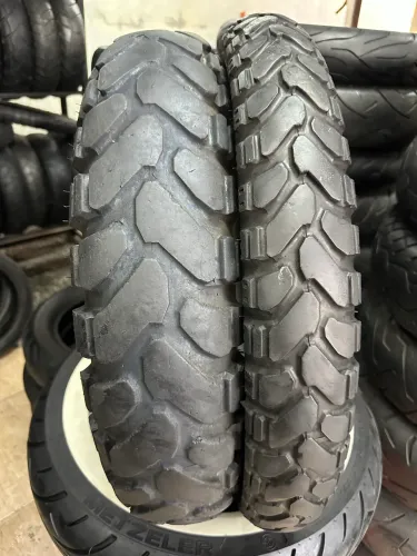 PAR DE PNEU DE MOTO MITAS ENDURO E-07 usados 90/90-21 + 150/70-18