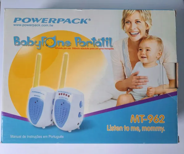 Babá Eletrônica Baby Fone Portátil Powerpack MT-962 - Tranquilidade para Pais e Bebê