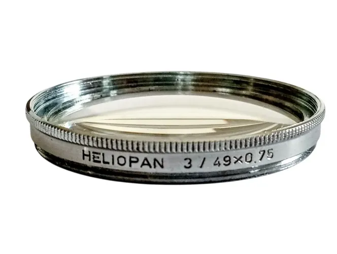 Filtro fotográfico vintage alemão Heliopan/49x0.75 mm
