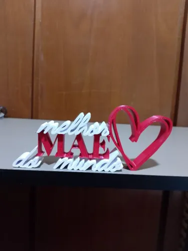 Placa Decorativa Melhor Mãe Do Mundo - Impressão 3D Premium