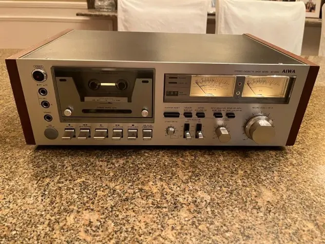 Aiwa Ad-6550 Deck Cassete Vu Meter Madeira Vintage 127v