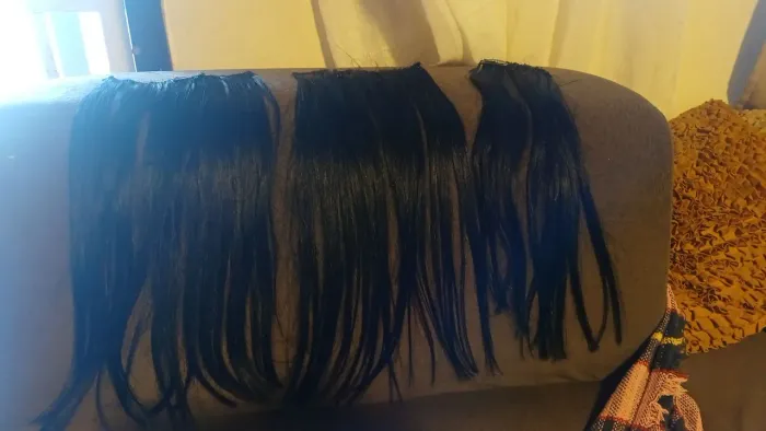 Cabelo humano preto. 48cm