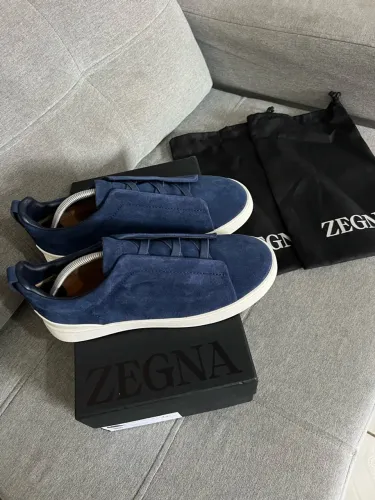 TÊNIS ZEGNA TRIPLE STITCH CAMURÇA - 41/42