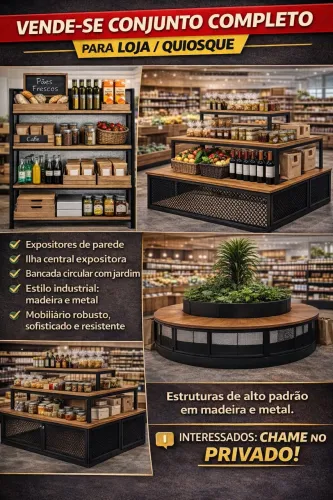 VENDE-SE JOGO COMPLETO PARA LOJA / QUIOSQUE