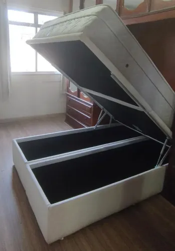Cama Casal Baú Box + Colchão