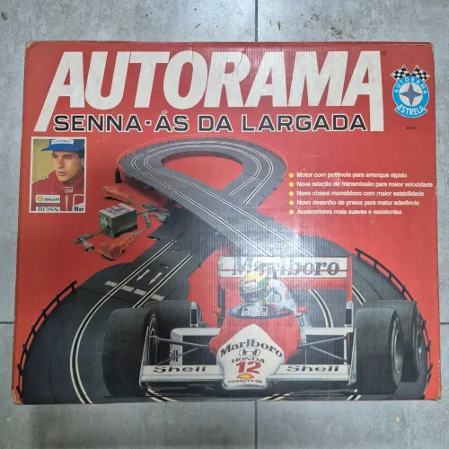 AUTORAMA SENNA - ÁS DA LARGADA ESTRELA NA CAIXA FUNCIONANDO COMPLETO ÓTIMO ESTADO RARO