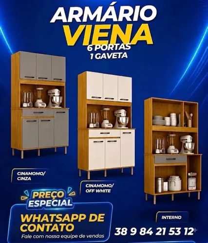 Armários de Cozinha novos mais montagem incluso grátis.