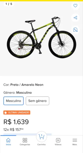 Bicicleta colli athena o banco para criança não vai