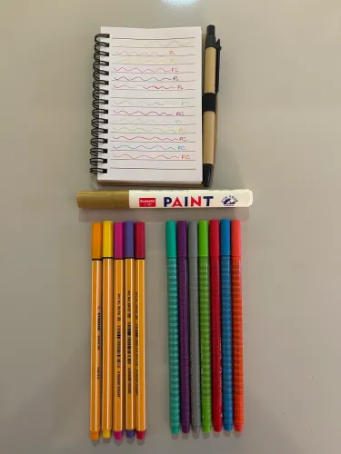 Kit papelaria canetas stabilo original e Faber castell 