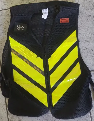 Colete refletivo com bolso colete motoboy mototáxi uber homologado inmetro DENATRAN