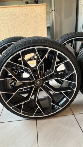 KIT RODAS GT7 ARO 22 + PNEUS + MOLAS