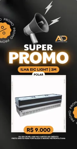 Ilha para congelados 3m promoção