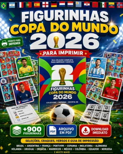 Pacote completo Todas as figurinhas album COPA do Mundo 2026