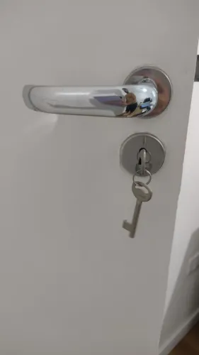 Fechadura Stam Polida Redonda quarto 