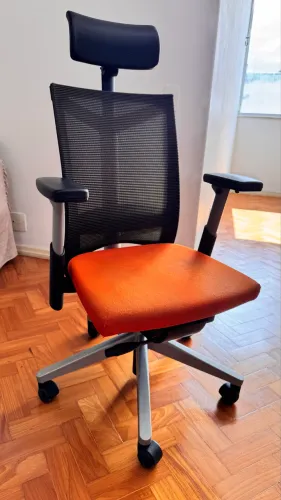 Cadeira Ergonômica Escritório Mesh com Apoio de Cabeça
