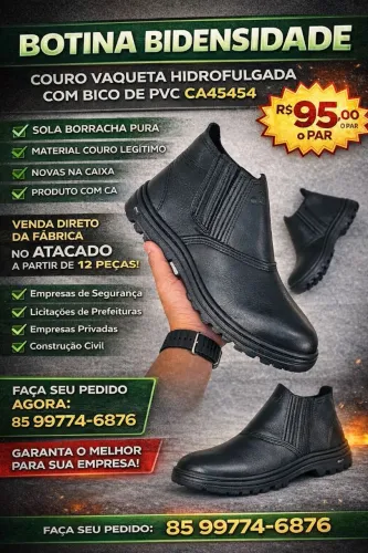 Botas Bico PVC - com CA - ideal para empresas 