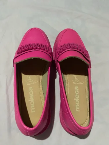 Mocassim Loafer Moleca Rosa Pink Feminino