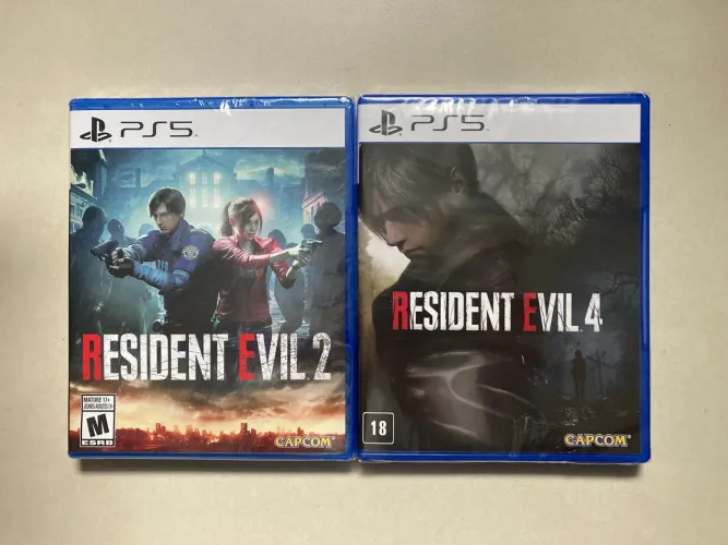 Resident Evil 2 e Resident Evil 4 Remake Ps5 Lacrados 