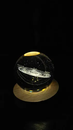 Luminária Bola de Vidro Cristal Sistema Solar