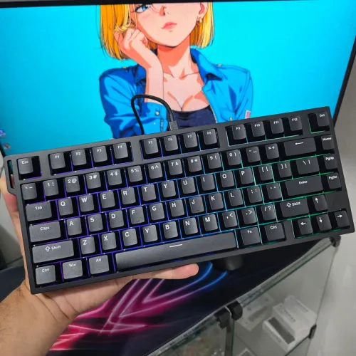 Teclado Magnético Attack Shark R82 HE RGB com setas e teclas de função *Novo- Pc Gamer USB