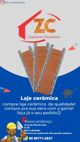 Laje cerâmica e Laje com EPS a pronta entrega 