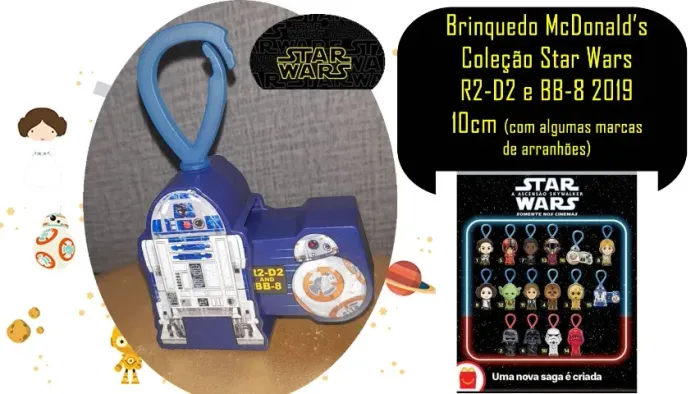 Brinquedo McDonald?s Coleção Star Wars R2-D2 e BB-8 2019