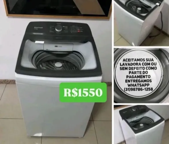 Máquina de Lavar Brastemp 12kg Bojo Inox Entrego