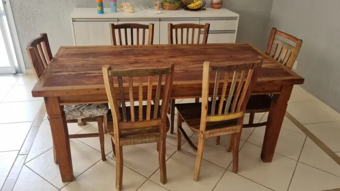 Mesa madeira de demolição