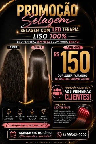 Selagem 100% liso led terapia