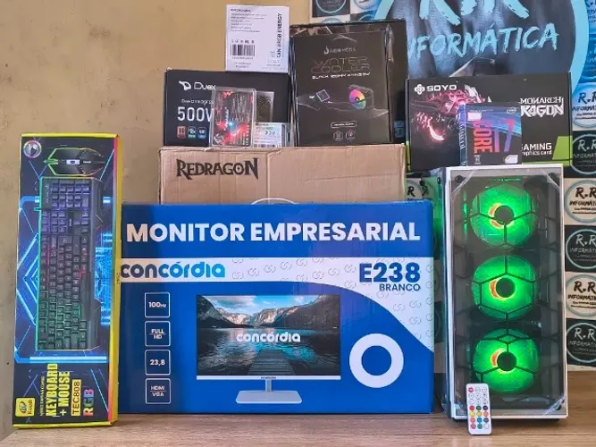 PC Gamer Core i7, 16GB, NVME, WiFi, Completo Novo