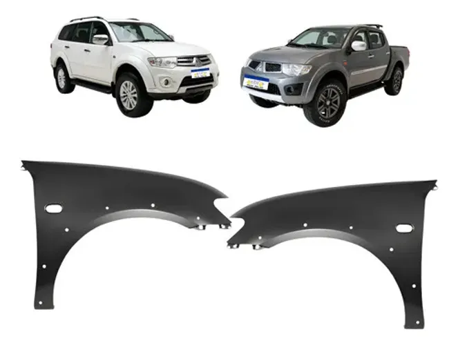 Par Paralama Dianteiro Triton L200 Dakar Pajero 2007 A 2018