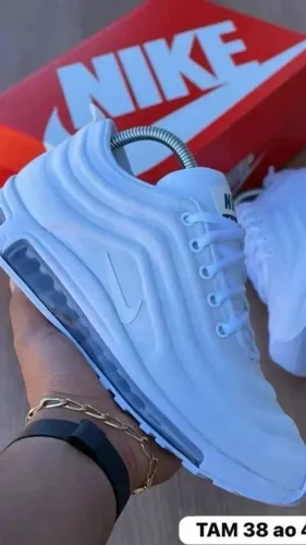 Tênis colegial Nike Air Force branco e preto todas as numerações 