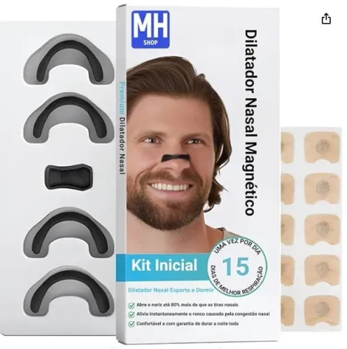 Dilatador Nasal Magnetico Anti Ronco e Apneia do Sono - Respira Max | Melhore a Respiração