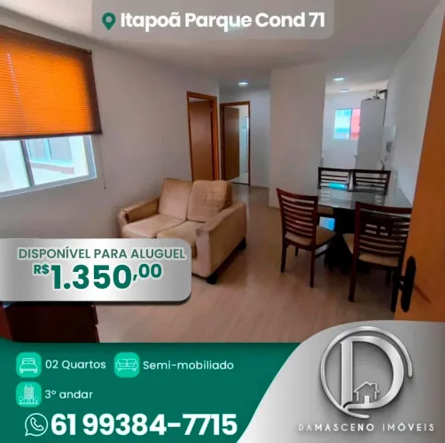 Apartamento para Locação em Brasília, Itapoã Parque (Itapoã), 2 dormitórios, 1 banheiro, 1